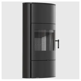 Kratki Kaminofen KRATKI AB/S/2/ROLLO Hoch Stahl Schwarz/Abdeckplatte Glas