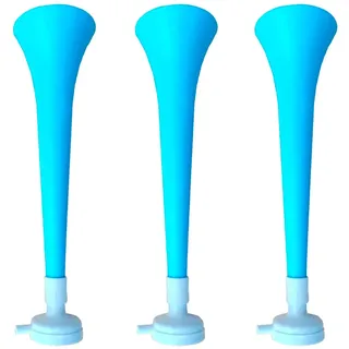 FUN FAN LINE - Packung x3 Kunststoff Vuvuzela Stadion/ungiftig Fußball Horn. Zübehor für Fußball- und Sportfeiern. Sehr Lautes Lufthorn für Animation. (Argentinien/Uruguay)