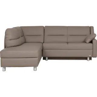 Sedda Ecksofa , Taupe , Leder , Echtleder , Rindleder , Uni , Ottomane links, L-Form , 226x208 cm , Austria Gütezeichen, AZO-frei , Typenauswahl, Fußauswahl, Stoffauswahl, Sitzqualitäten, Bettfunktion erhältlich, Hocker erhältlich, Rückenfutter , Wohnzimmer, Sofas & Couches, Wohnlandschaften, Ecksofas