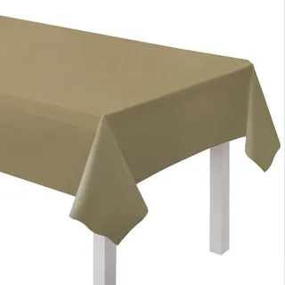 Amscan 9915404-214 – Goldfarbene umweltfreundliche recycelbare Papier-Party-Tischdecke, 2,74 m