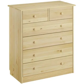 Erst-Holz Kommode Sideboard Anrichte Kiefer massiv 2+4 Schubladen 90.50-13