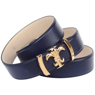 Anthoni Crown Damengürtel Leder blau 80