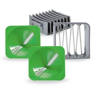 Genius Nicer Dicer Julietti Messereinsätze | Set 4-tlg. - Silber/Grün