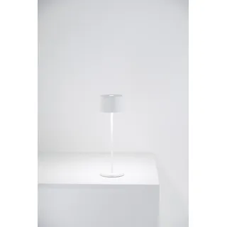 Zafferano Olivia Pro Tischlampe - Aufladbare LED Außenlampe - 35,5 cm - Weiß - Weiß