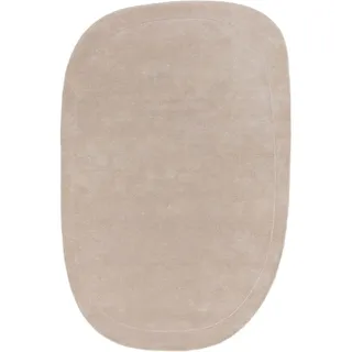 benuta Pure Wollteppich Shape Cream 160x230 cm , Creme , Textil , Beton Optik , Freiform , 160x230 cm , Gots , pflegeleicht , Teppiche und Böden, Teppiche, Schafwollteppiche