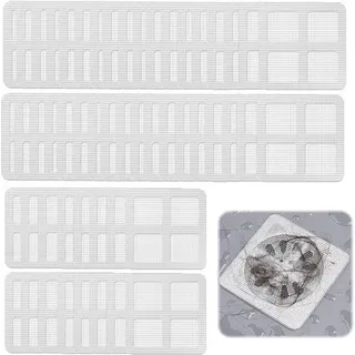 50 Stück weggeworfene Duschauspender, Duschauspender-Sticker, Duschauspender-Haarzeef, Haarabnehmer, sauber und sauber, für Badezimmer/Dusche/Küche/Spülbecken (10 * 10 cm) - Weiß