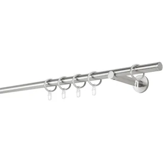 ONDECO Vorhangstange Match 1-läufig Ø 20 mm 200 cm Silber