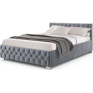 Juskys Polsterbett Nizza - Dunkelgrau