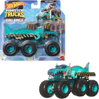 Hot Wheels Monster Trucks Big Rigs, Spielzeugtruck im Maßstab 1:64 mit 6 Rädern, zum Transportieren oder Abschleppen Anderer Fahrzeuge (Stile können abweichen), HWN86, Mehrfarbig
