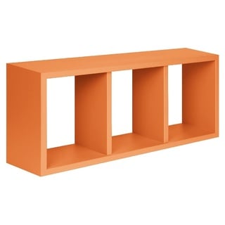 Homemania HOMSAN_005 Tristano Wandregal, Schlafzimmer, Büro-MDF, Orange, 70 x 30 x 15,5 cm