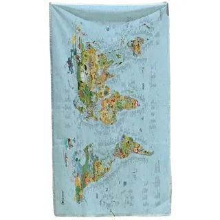 Awesome Maps Surftrip Karte Handtuch Beste Surfstrände Der Welt Original Farbige Edition - One Size