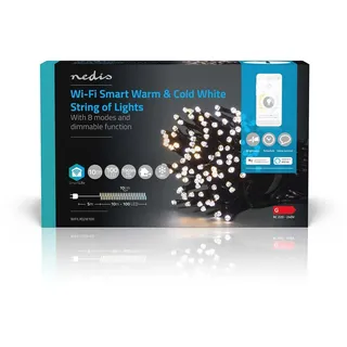 Nedis LED Lichterkette 10 m Weiß