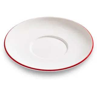 Gmundner Keramik Rubinroter Rand Teeuntertasse 18 cm - Rot