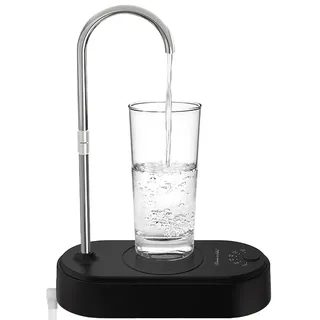 Rosenstein & Söhne Trinkwasserpumpe: Akku-Trinkwasser-Pumpe mit justierbarem Auslass, für Standard-Kanister (Akku Wasserpumpe, Kanisterpumpe, Becher)