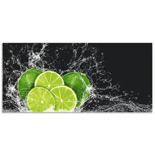 Artland Küchenrückwand »Limone mit Spritzwasser«, (1 tlg.), Alu Spritzschutz mit Klebeband, einfache Montage Artland grün