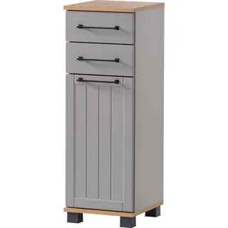 Schildmeyer MÖBELPARTNER Badschrank Jelda 154217 platingrau, eiche-landhaus 30,3 x 32,6 x 88,1 cm