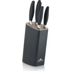 Gerlach Style Plus Messerset Küchenmesserset 5 Messer aus Edelstahl Küchenmesser Kochmesser Brotmesser Gemüsemesser Küche Küchenutensilien Küchenzubehör