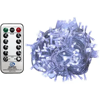 Gartenpirat LED-Lichterkette 76 m Transparent Kaltweiß