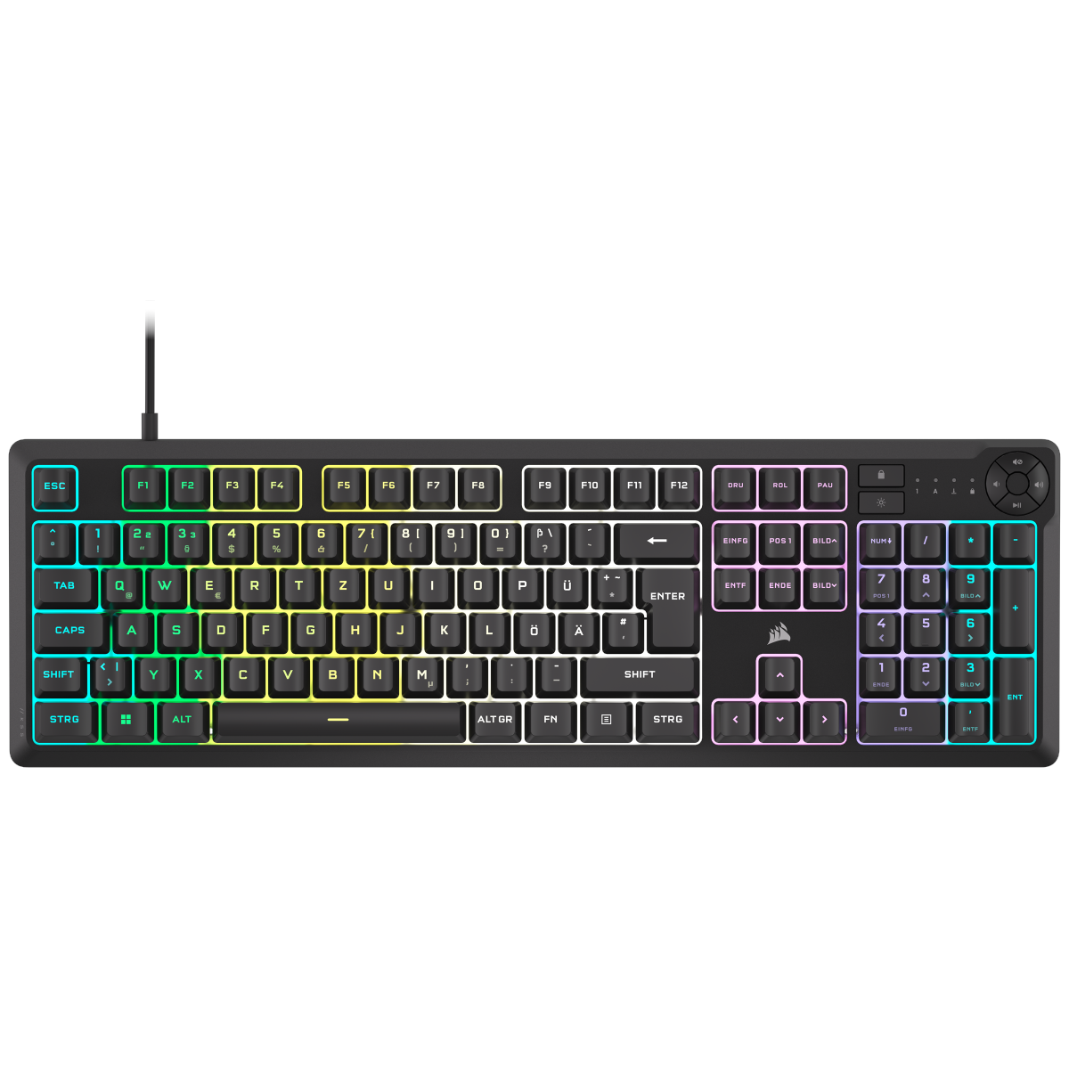 Bild von K55 CORE RGB Tastatur USB QWERTZ Schwarz