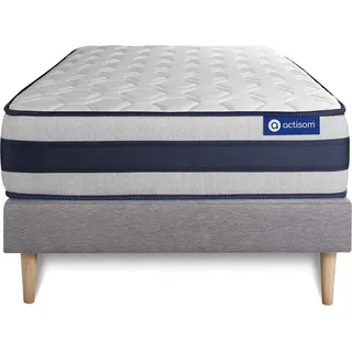 Matratzen- und Lattenrost-Set 80x190 cm - Actiflex Ergo - Grau