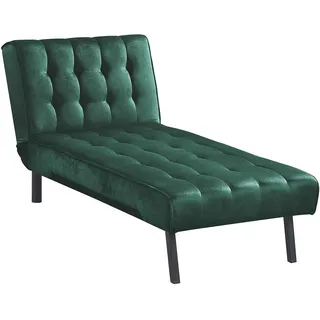 Atlantic Home Collection Relaxliege Pierre Polyester 76 x 82 x 178 cm Grün mit 3-stufiger Rasterfunktion