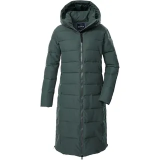 G.I.G.A. DX Damen Steppmantel/Steppparka/Funktionsmantel in Daunenoptik mit Kapuze GW 88 WMN QLTD CT, dunkel blaugrün, 38, 43534-000