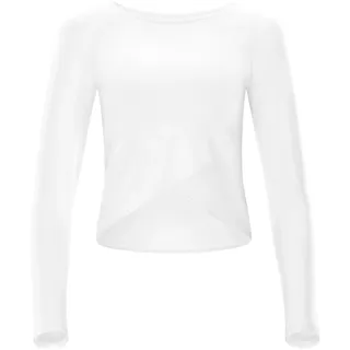 Winshape Functional Light and Soft Cropped Long Sleeve Top AET131LS mit Overlap-Applikation, Ultra Soft Style, Fitness Freizeit Yoga Pilates