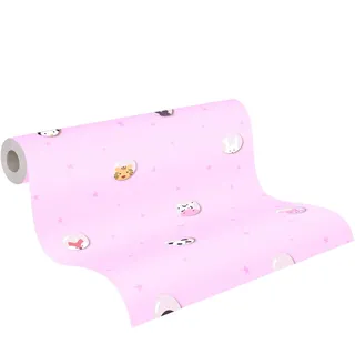 A.S. Création Little Love Vliestapete 64 cm x 10 m 381432 Rosa/Weiß/Gelb/Schwarz