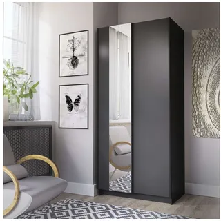 Home Affaire Kleiderschrank Hildreth, Wäscheschrank, Schwebetüren, Versand nur 4,95€! mit Spiegel, FSC®-zertifizierter Holzwerkstoff, in 3 Breiten schwarz 80 cm x 182 cm x 54,6 cm