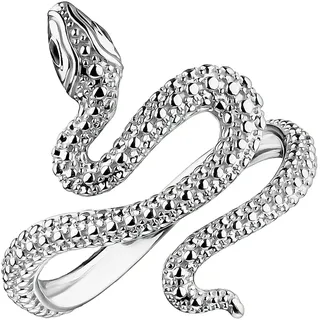 Thomas Sabo Fingerring »Schlangen-Optik Tempting Romance«, 21258854-60 silberfarben-schwarz