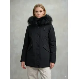 Blauer für Damen. 25WBLDB03191 iIma gesteppter Parka schwarz (L), Lässig, Polyester