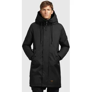 khujo Winterjacke "TANDEM" mit Kapuze aus Polyester, weite Passform, mit Kapuze, schwarz