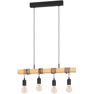 EGLO Townshend 4-flg. 70 cm rund schwarz-braun