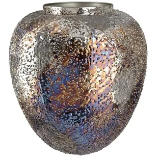 Gilde Vase aus Metall - Deko Wohnzimmer Geschenk für Frauen Geburtstag Muttertag - Farbe: metallic braun Höhe 27 cm