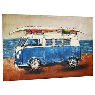 Locker "Metallbild 3D BEACH BULLY", blau,