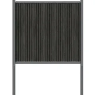 Zaunset Konsta WPC Verto Rhombus ohne Pfosten 186,5 x 180 cm schwarz