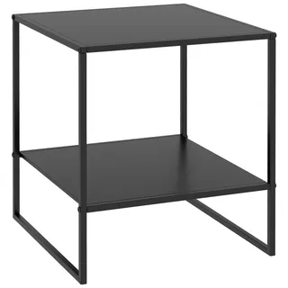Homcom Beistelltisch mit Ablage Stahlrahmen Schwarz 40 x 40 x 45 cm