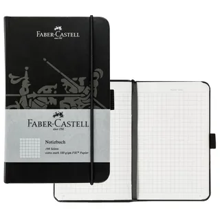 Faber-Castell Notizbuch A6 kariert Schwarz