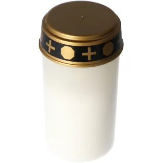 Grablicht weiß mit einer LED, mit realistisch flackerndem Kerzenschein, inklusive Batterien