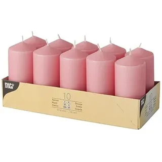 Papstar Stumpenkerzen 90 mm 10 St. rosa