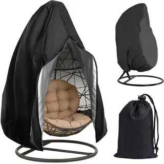 wocpvm Hängesessel Abdeckung 210D Swing Egg Chair Cover Wasserdicht Abdeckhauben für Schwebesessel Schutzhülle Hängesessel mit Reißverschluss Kordelzug, für Ei-Schaukelstuhl-190 x 115cm