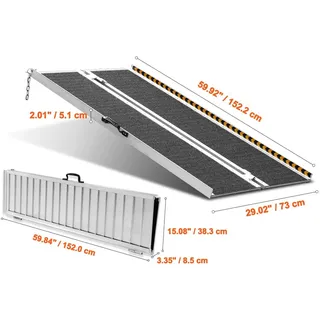 Vevor Tragbare Rollstuhlrampe 1,52 m Laderampe schwarz