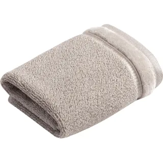 Vossen Seiftuch »Pure« Waschlappen im Set, Baumwolle & VEGAN, mit eleganter Veloursbordüre, grau