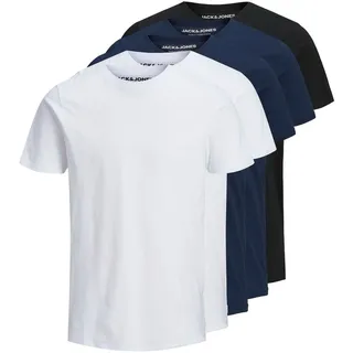 JACK & JONES JJEORGANIC BASIC TEE schwarz/weiß L