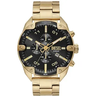 Diesel Herren Analog Quarz Uhr mit Edelstahl Armband DZ4678