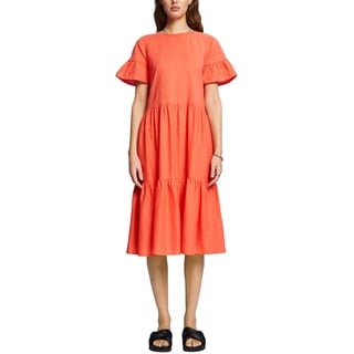 ESPRIT Damen 043CC1E315 Kleid, 870/CORAL ORANGE, M