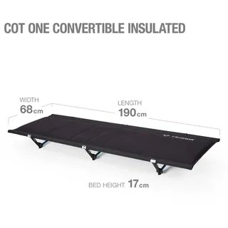 Helinox Feldbett - Campingliege - Cot One Convertible Insulated 190x68cm schwarz