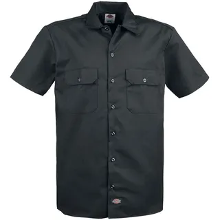 Dickies Herren Freizeithemd Work Shirt Short Sleeved, Schwarz (Black Bk), XXXX-Large (Herstellergröße: 4XL)