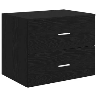 Wandaufbewahrung Badezimmer Schwarze Eiche 62,5 x 44,5 x 50 cm - Schwarz