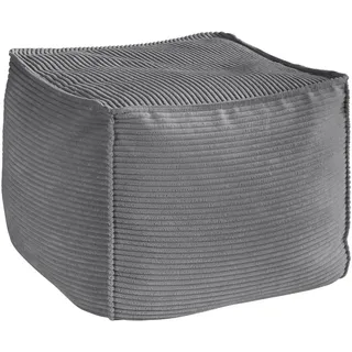 Hom`in Pouf , Dunkelgrau , Textil , Füllung: Styroporkugeln , 66x40x66 cm , Blauer Engel, Goldenes M, Oeko-Tex® Standard 100, DGM-Klimapakt , Indoor , Wohnzimmer, Sessel, Hocker & Hockerbänke, Poufs